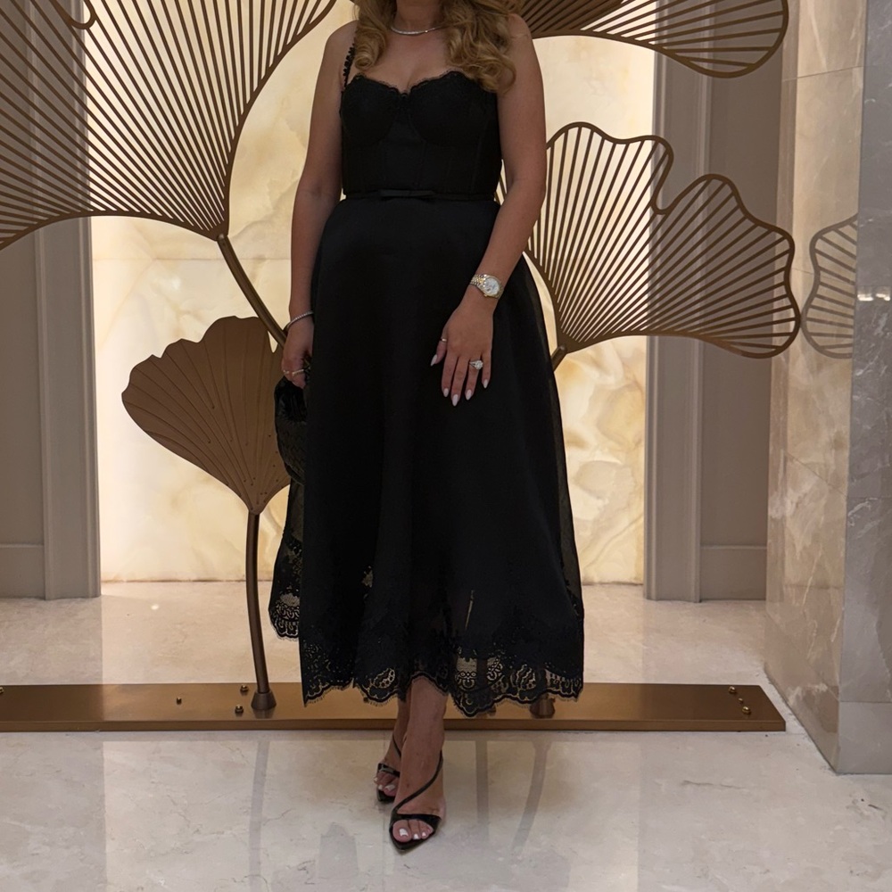 Zimmerman Elegant Black Lace Midi Dress - Picture 6 of 6
